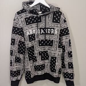 Elevenparis Mens Bandana Print Hoodie Sweatshirt